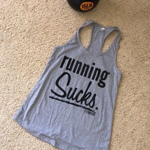 Fitness Tee Co running sucks tank medium